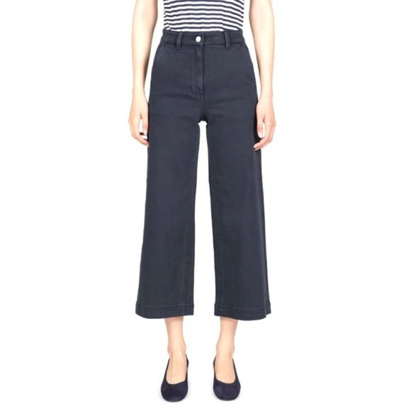 Everlane Denim - Everlane Wide Leg Crop Pant Navy Size 2